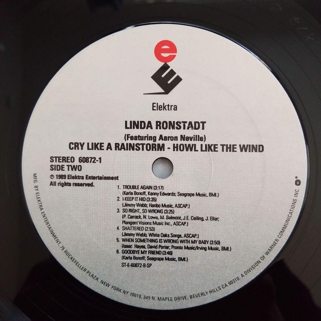 Linda Ronstadt Cry Like a Rainstorm レコード