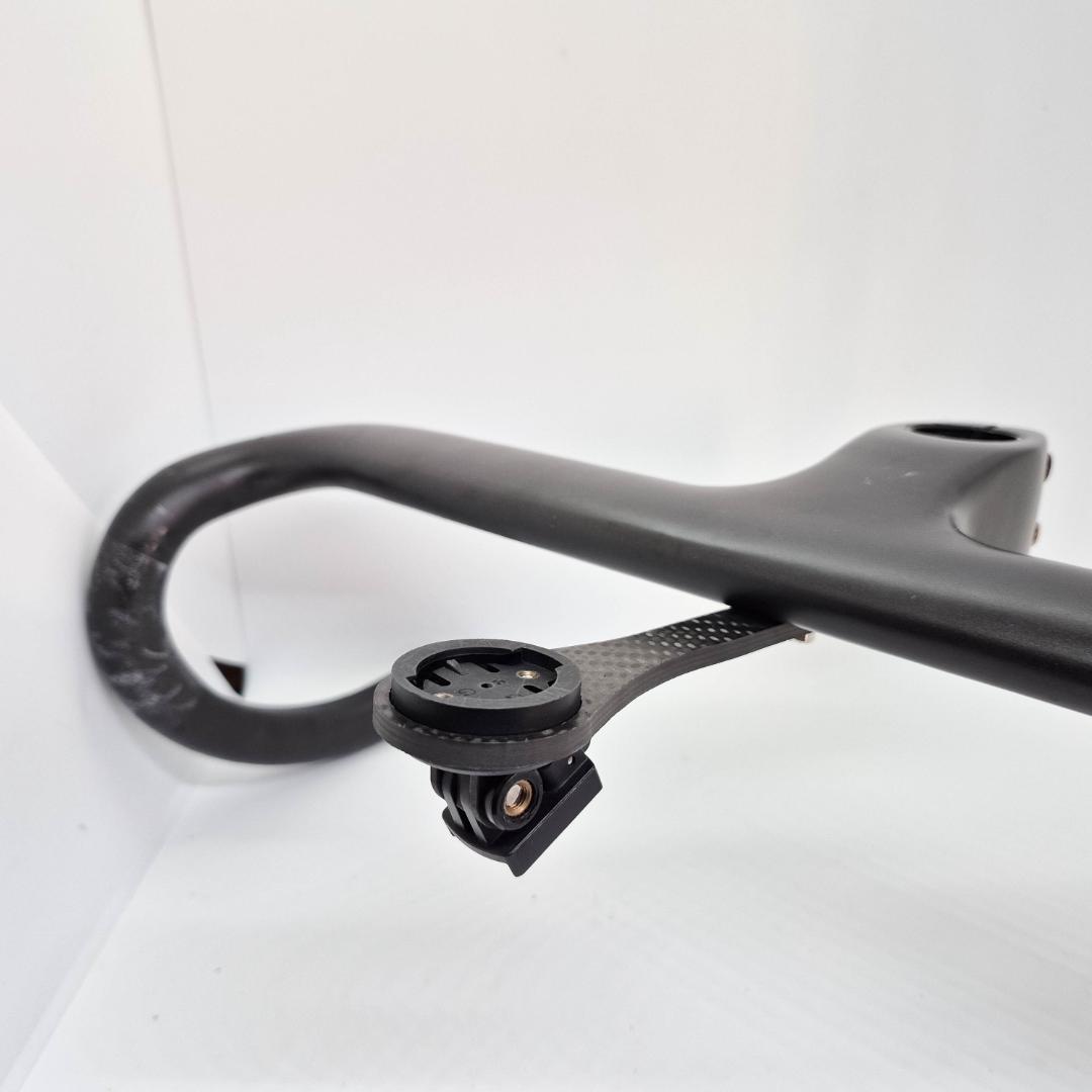 フルカーボン ステム一体型 ドロップハンドル サイコンマウント付