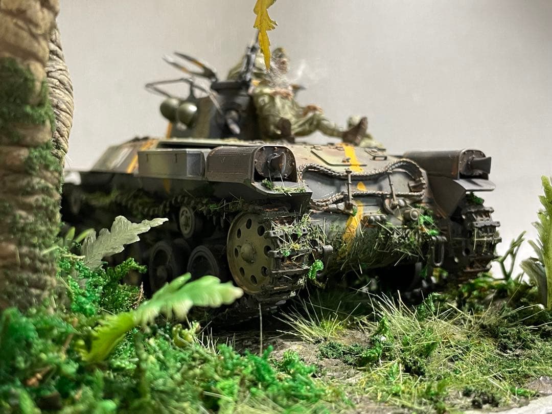 戦車ジオラマ　1/35 日本陸軍97式戦車と戦車兵