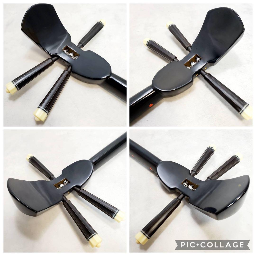 【極美品・すぐ始められる】沖縄三線 本蛇皮張り 付属品多数 初心者セット