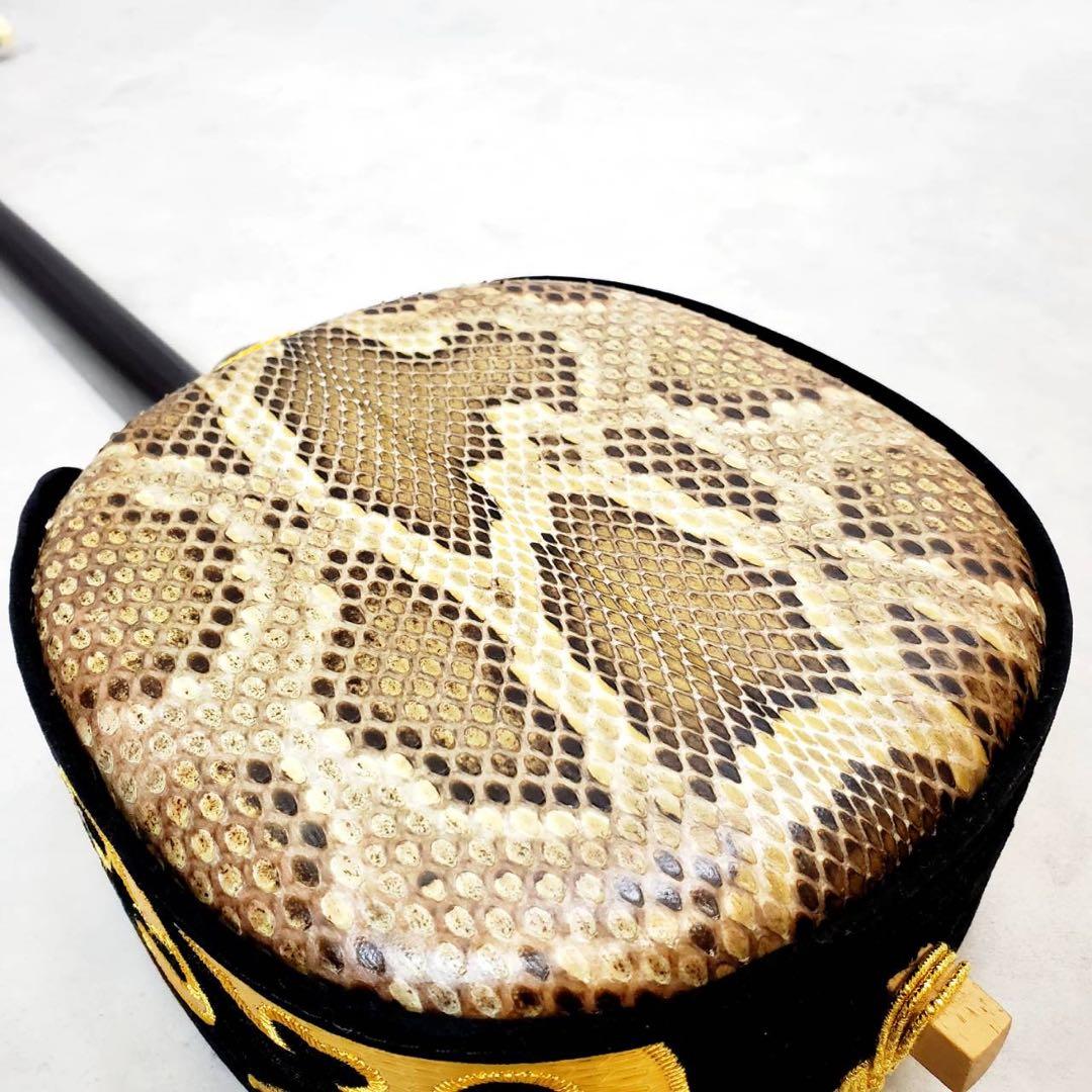 【極美品・すぐ始められる】沖縄三線 本蛇皮張り 付属品多数 初心者セット