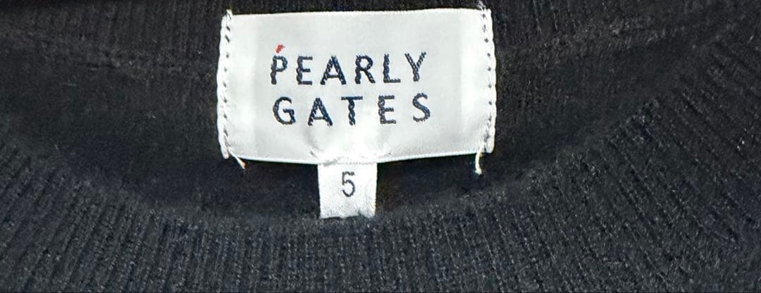 未使用PEARLY GATESカシミヤ100% クルーネックニット 黒 サイズ5