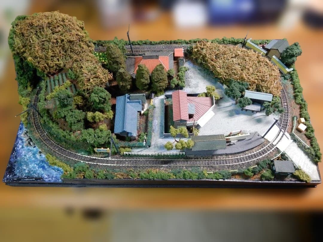 Nゲージジオラマ　海岸の田舎町風景