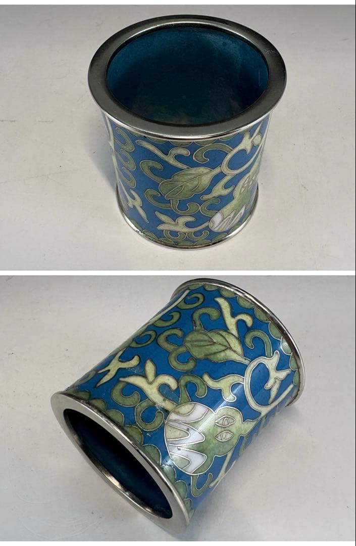 【中古品】黄井仁造　唐物七宝皆具（真塗替蓋付）共箱USED〈税込•送料込〉