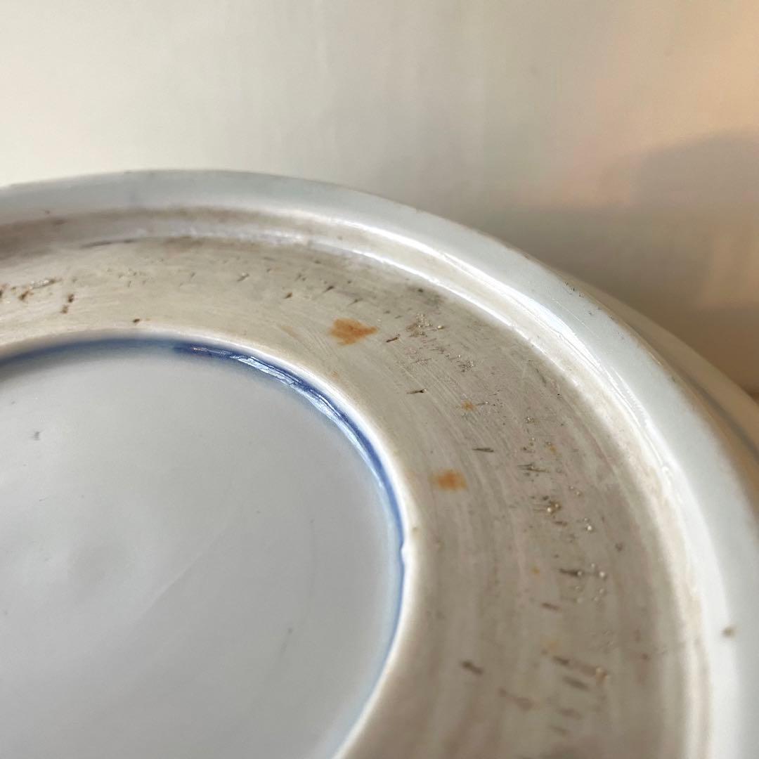 古伊万里 染付 草鳥文 深鉢 呉須 青花