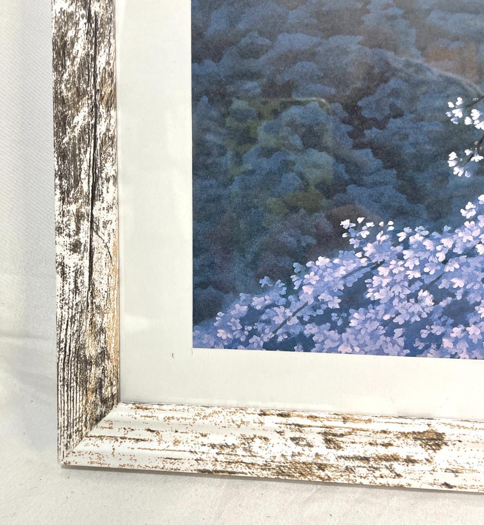【新品】東山魁夷 『宵桜』複製画 　ポスター額付　アクリル仕様　日本画 風景画