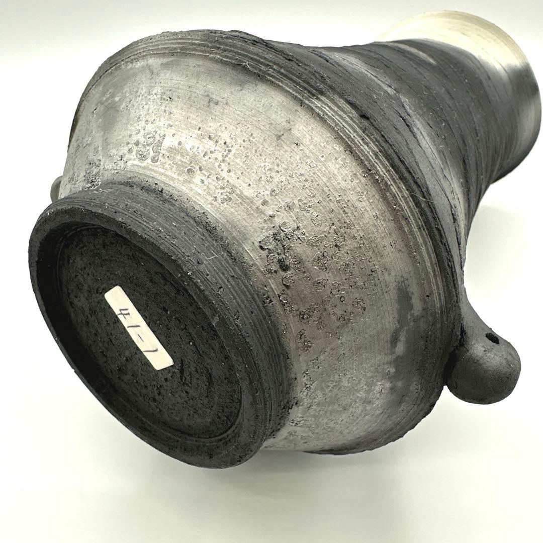 炭彩黒焼締 デイビット・アタマンチャック 花入 YAKISHIME KASE