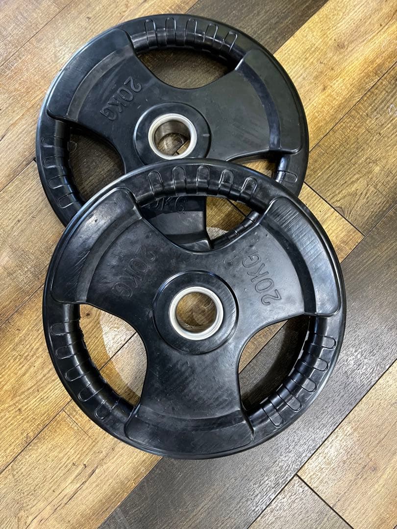 Φ 50mm 3グリップ ラバープレート 20kg×2枚セット