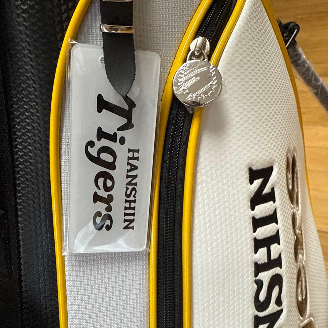 阪神　タイガース　 キャディバッグ ホワイト/イエロー　ゴルフバッグ