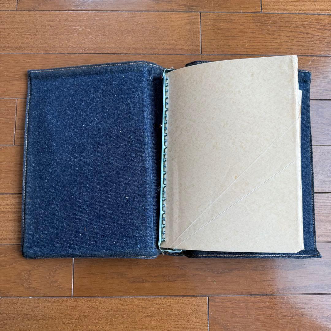 BLUE BORN デニムバインダー ポケット付き　希少　アメリカ製生地