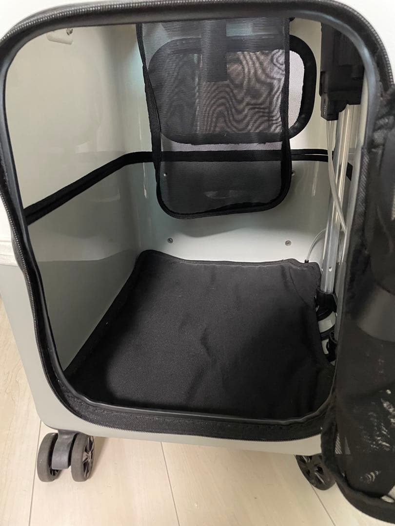 【petico】ペットキャリーケース ホワイトグレー