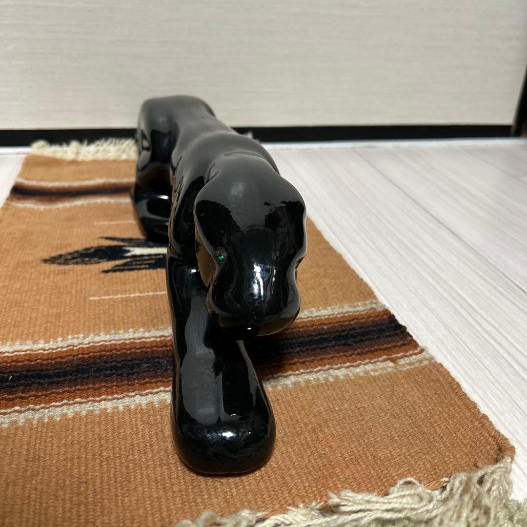 ミッドセンチュリー　ビンテージ黒ヒョウグリーンアイズ　アンティーク　50s