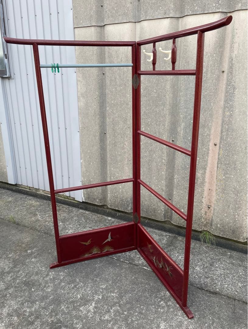 稀少/古道具/当時物/無垢材/木製/衣紋掛け/衣桁/着物掛け/31