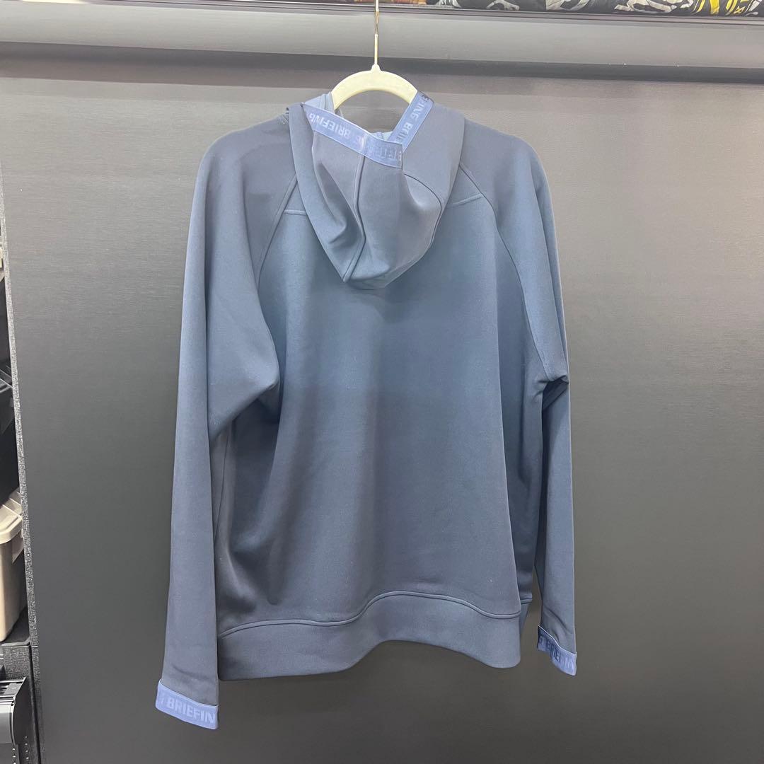 BRIEFING ロゴテープ パーカー ネイビー L