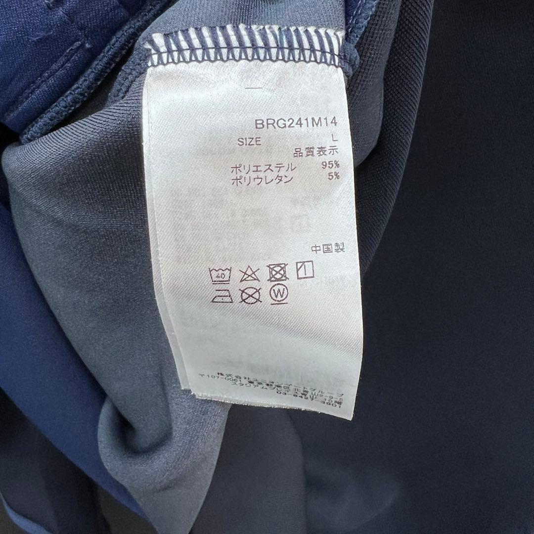 BRIEFING ロゴテープ パーカー ネイビー L