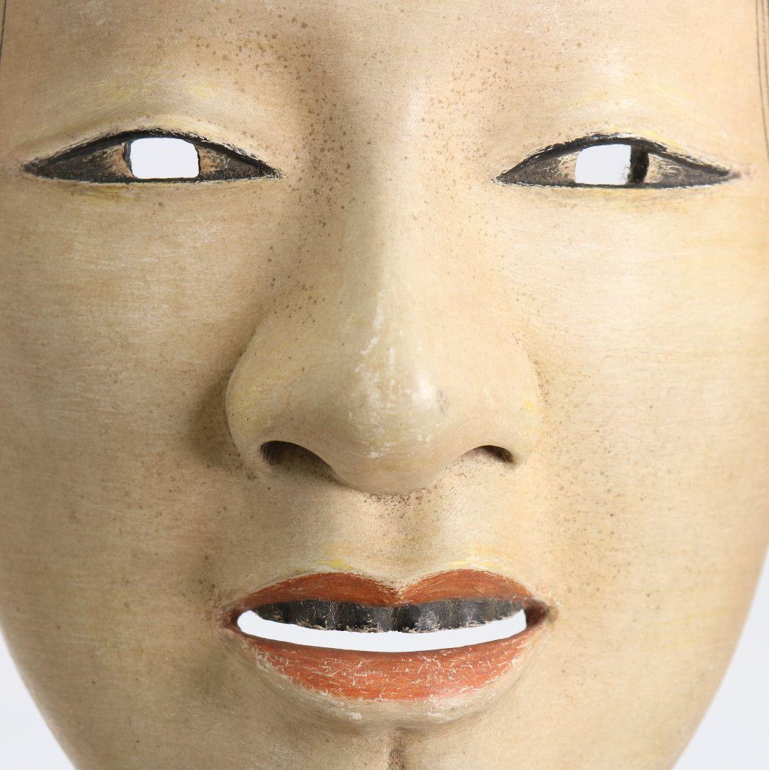 能面 若女 彩色木彫　AC1020