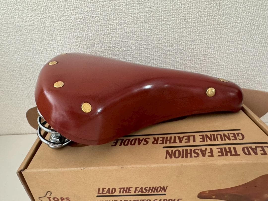 新品・未使用品　TOPS　サドル　本革　自転車　リアルレザー　サイクリングツール