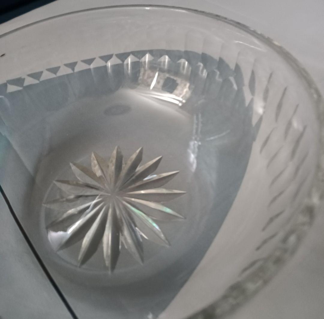 【明治期　アンティーク　クリスタルガラス】ボウル　インテリア　置物