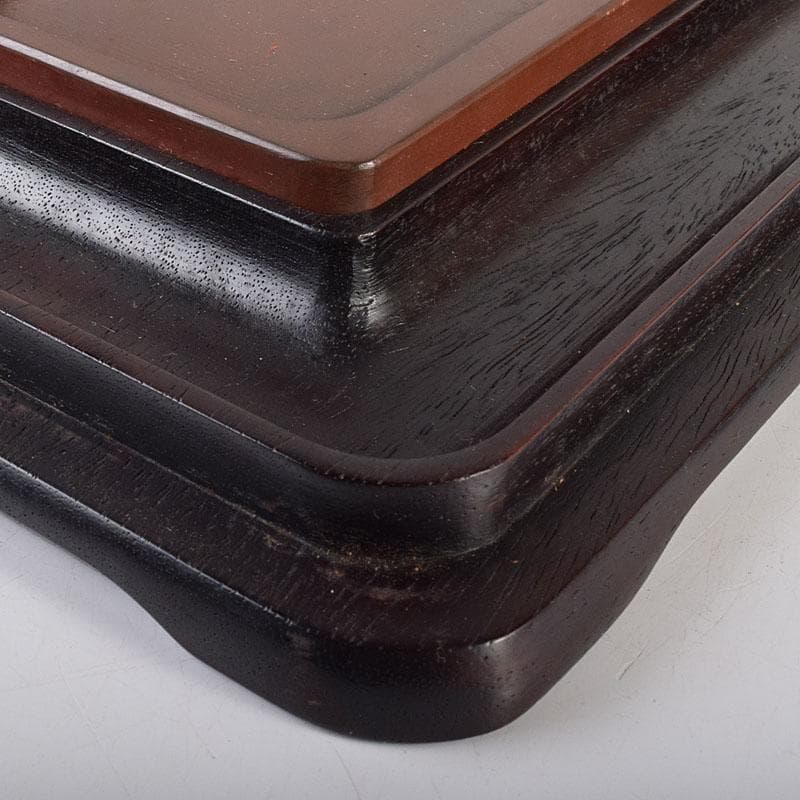 中国　書道具　端渓硯　水孟　唐木箱　M　R7819