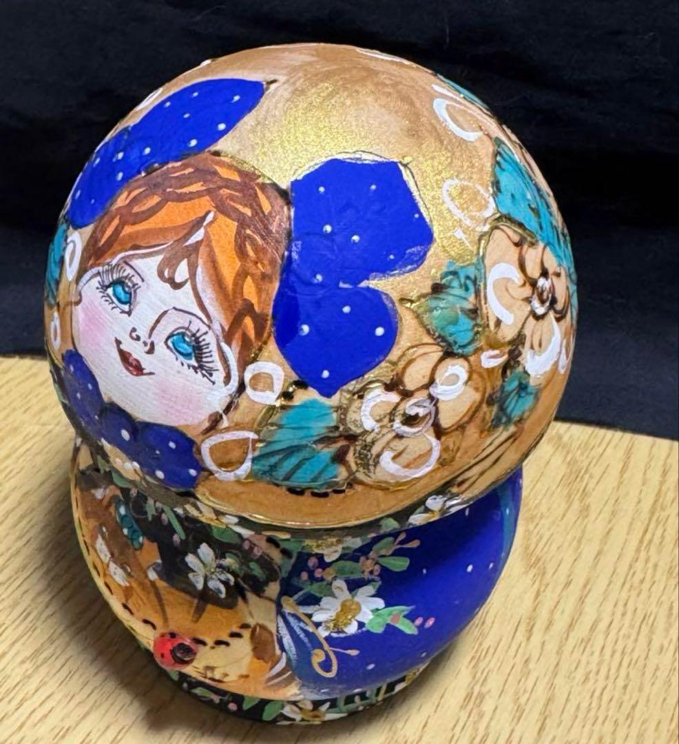 セール❗️ロシア　イリーナ・ママエヴァ作品　キノコ型マトリョーシカ5組