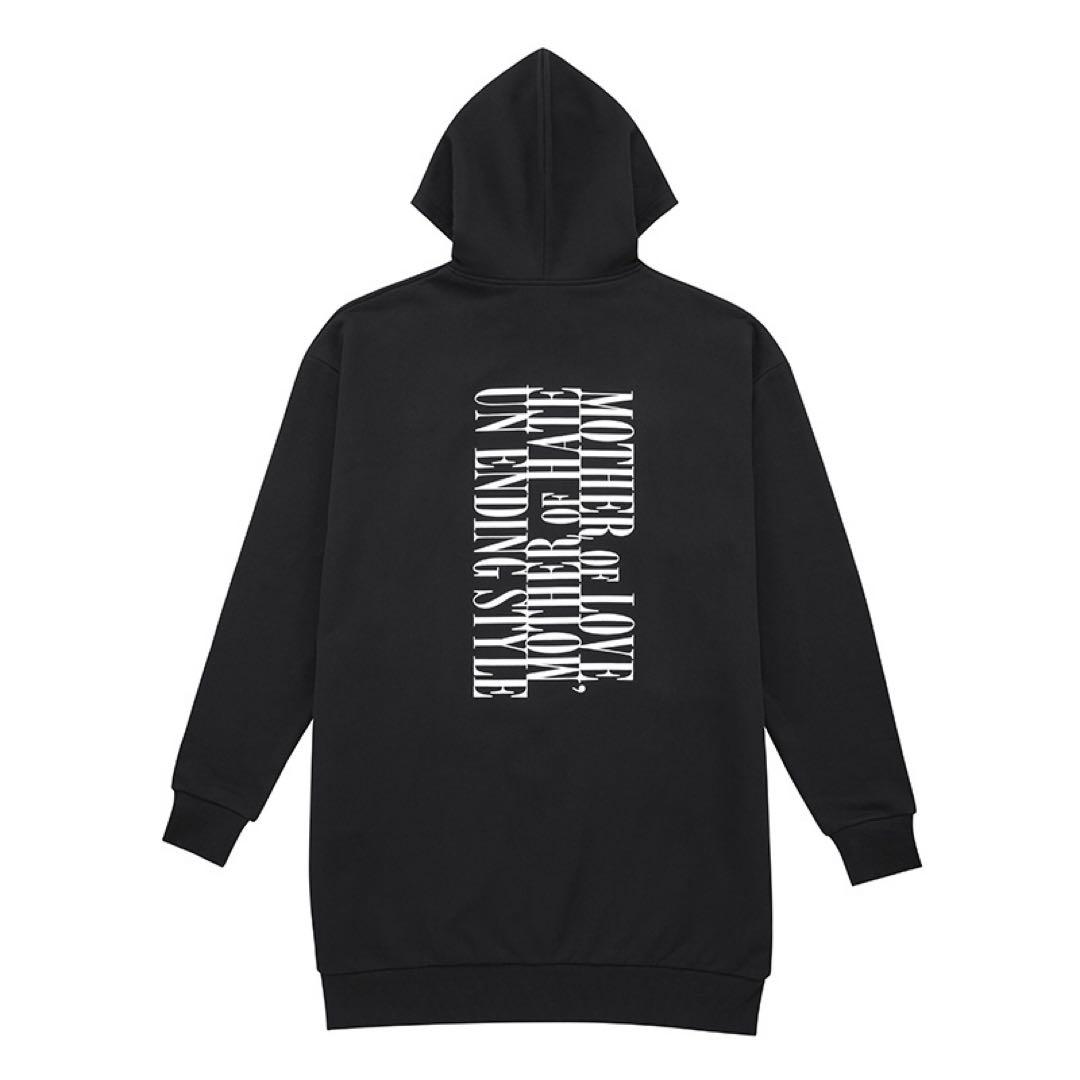 ルナシーLUNASEA ダブルジップロングパーカー黒 L