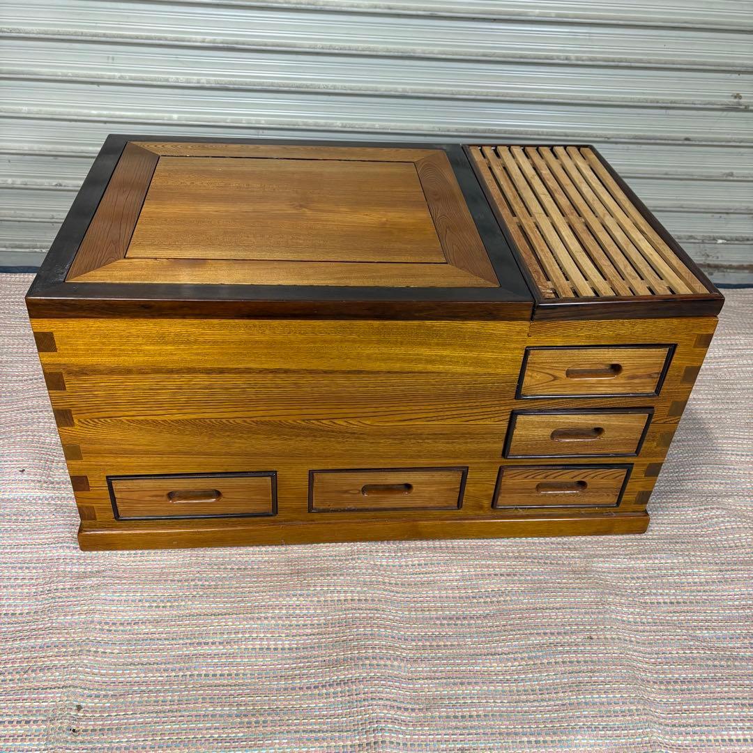 【送料込】関東火鉢　長火鉢　囲炉裏　アンティーク　レトロ骨董品　火鉢等セット