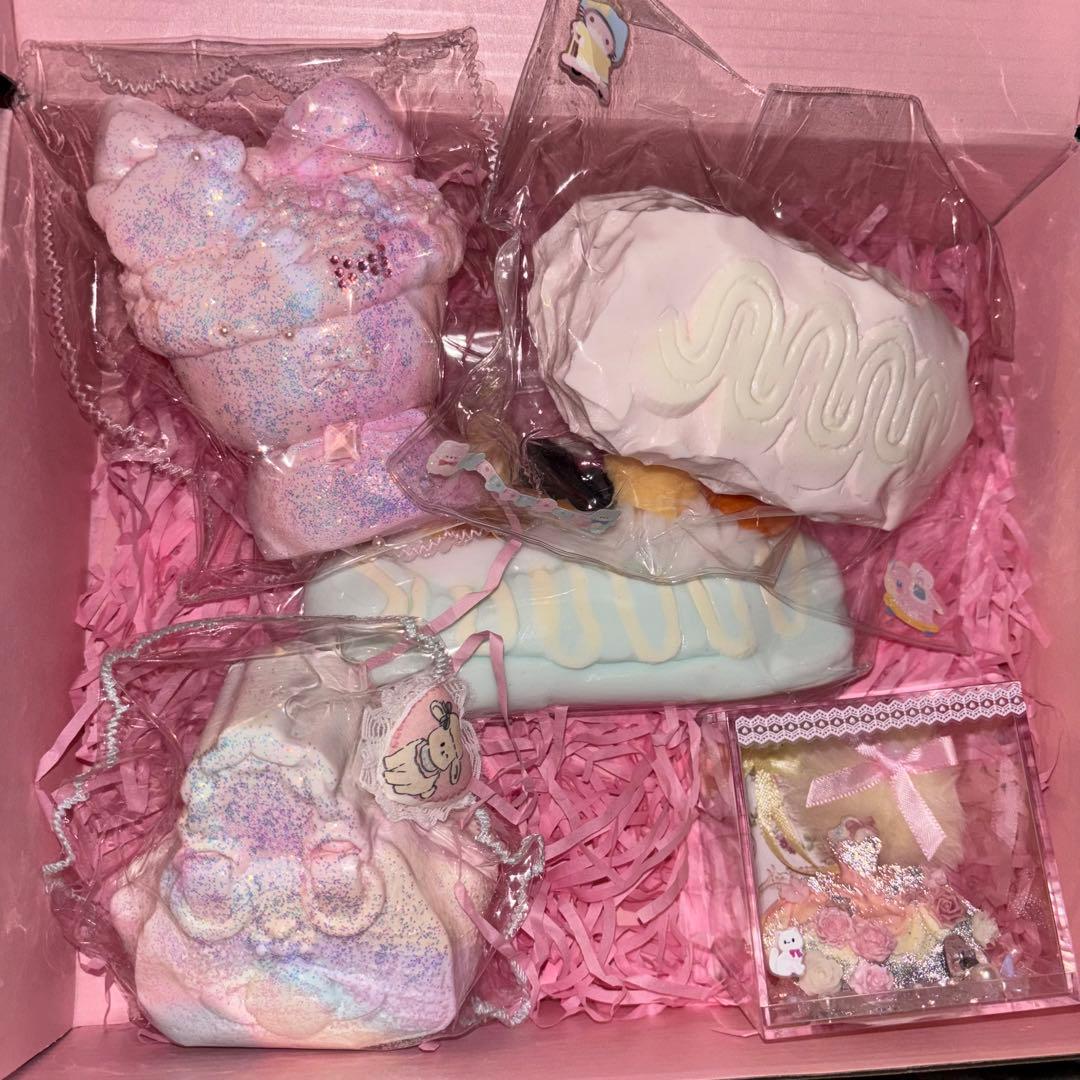 スクイーズ　まとめ売り　ピンク　バッグ　花束　ドレス　リボン