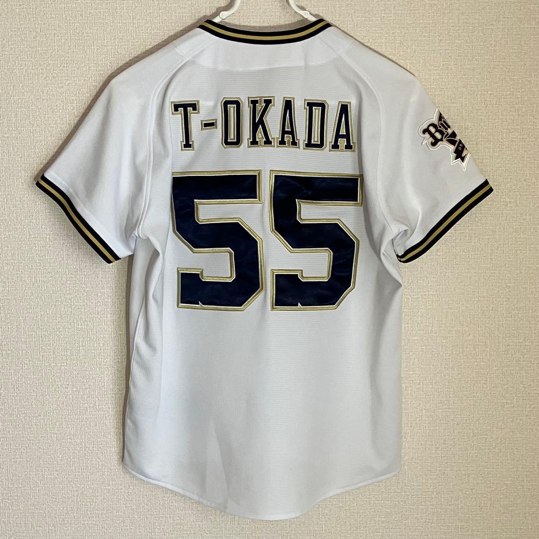 T-岡田 オリックスバファローズ ユニフォーム ホーム 刺繍 デサント Sサイズ