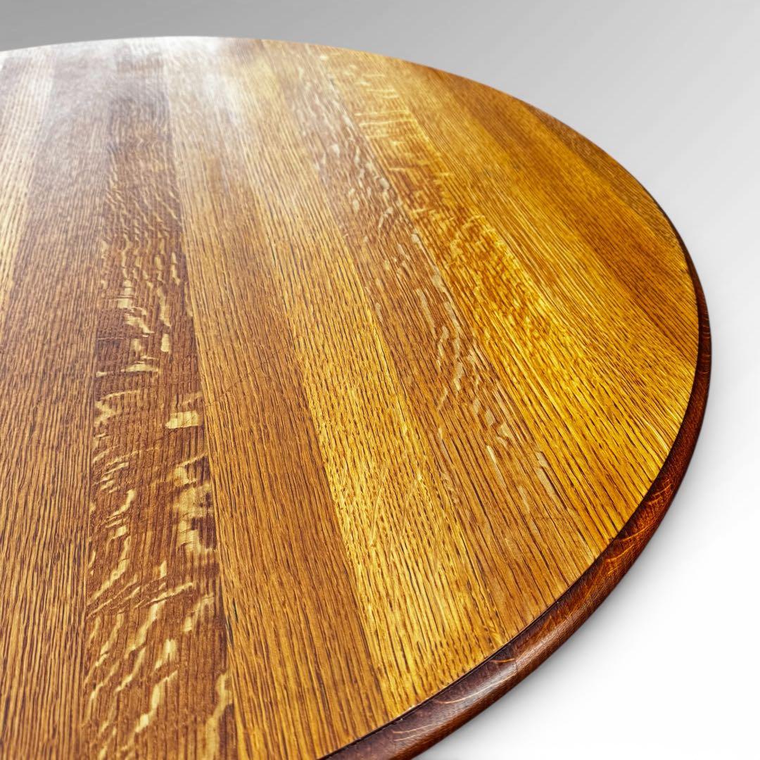 【美品】RUDO ルドー 楢（ナラ）材 折り畳み ちゃぶ台 円卓 無垢材