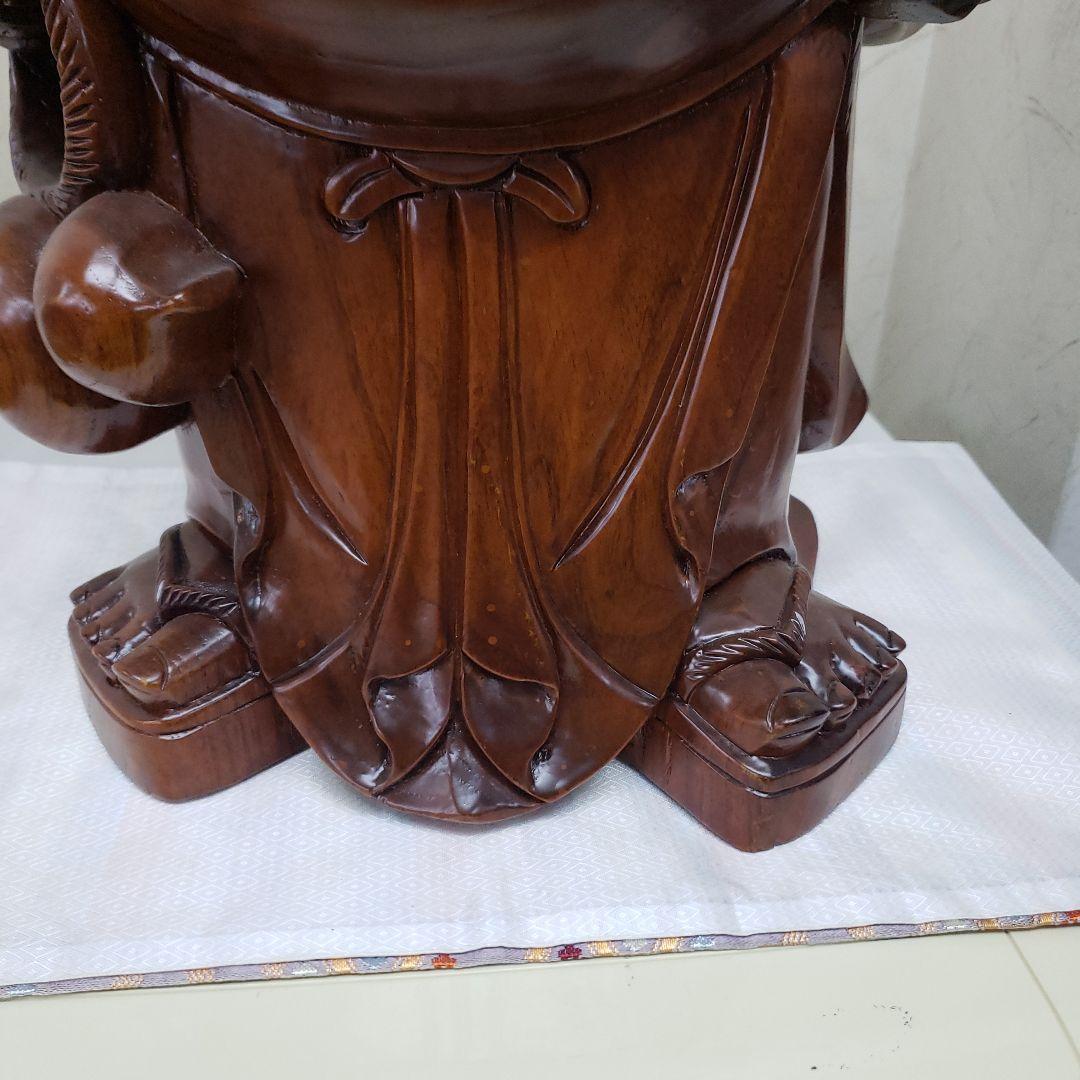 Ｂフライデー蔵出し特価１木造り 布袋さん 約60cm12kg