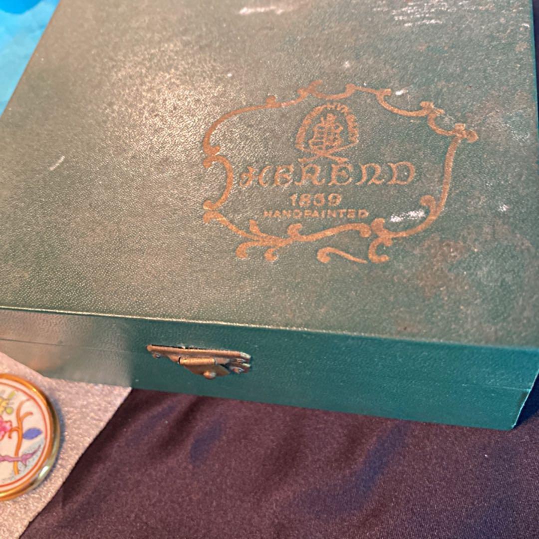 1839年19CアンティークヘレンドSH上海シノワズリ☆ケース付★金彩☆希少