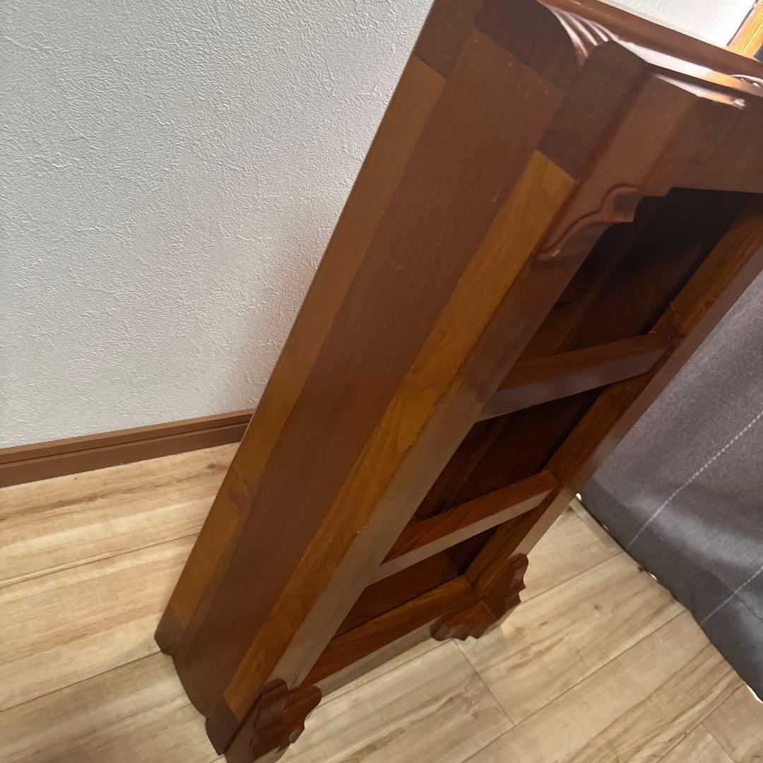 木製　花台　彫刻　龍　重厚　美品　最安値
