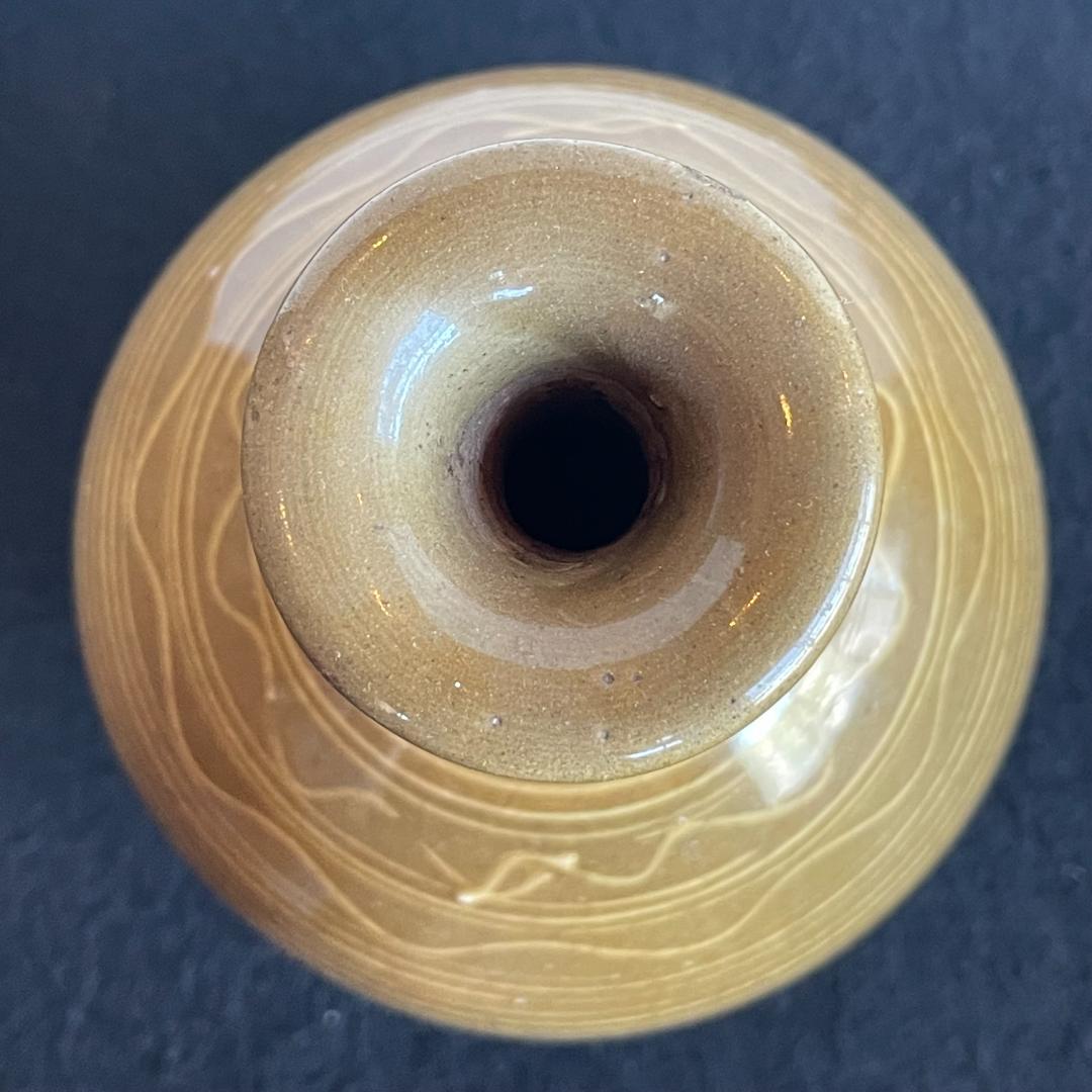 希少 古丹波焼 立杭焼 えへん徳利 酒器 イッチン 江戸期 飴釉 大型 花入