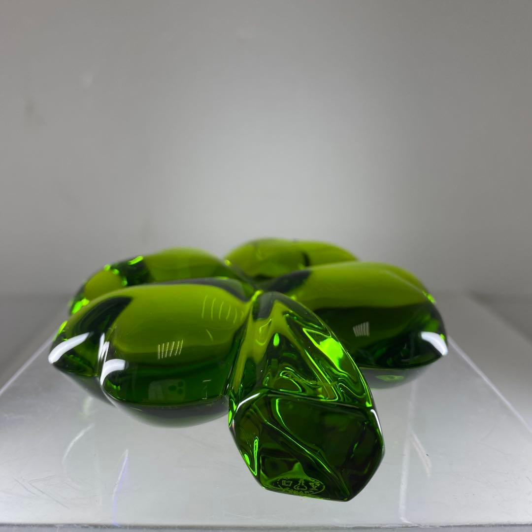 バカラ　クローバー　置物　約11×9.5×2.7㎝　タサオ東な7-0305☆1F