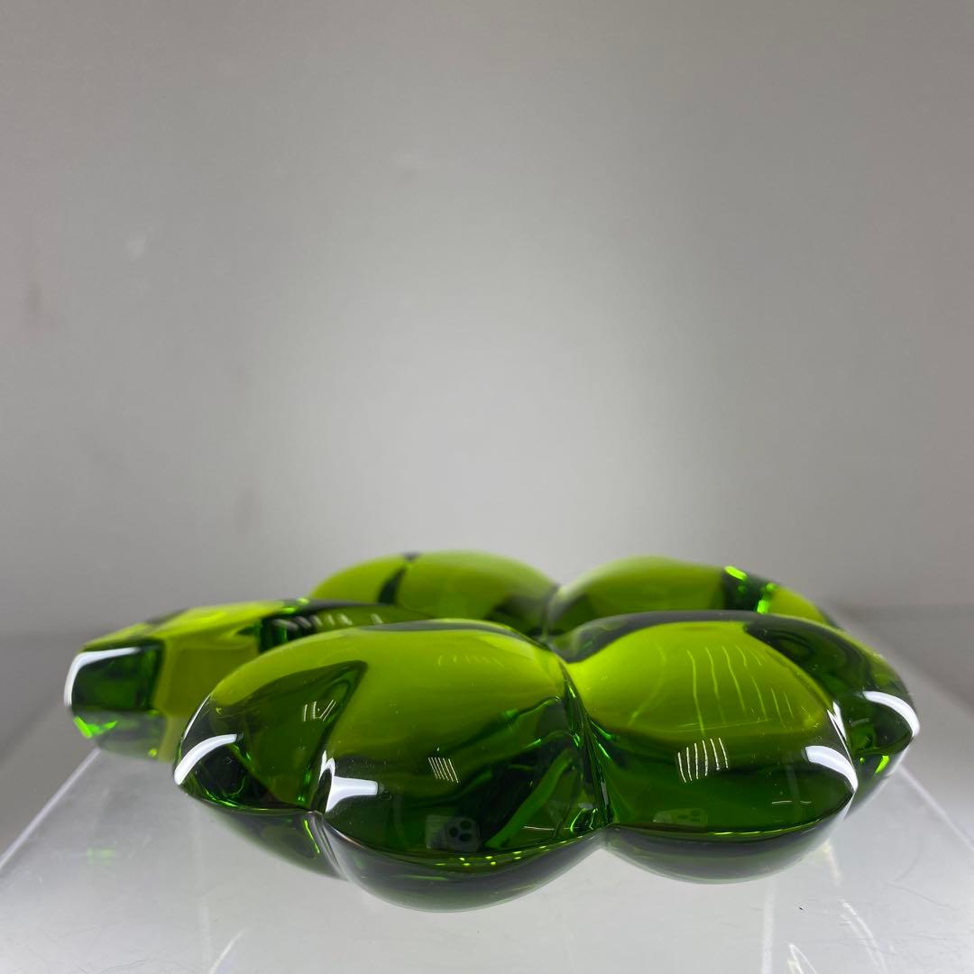 バカラ　クローバー　置物　約11×9.5×2.7㎝　タサオ東な7-0305☆1F