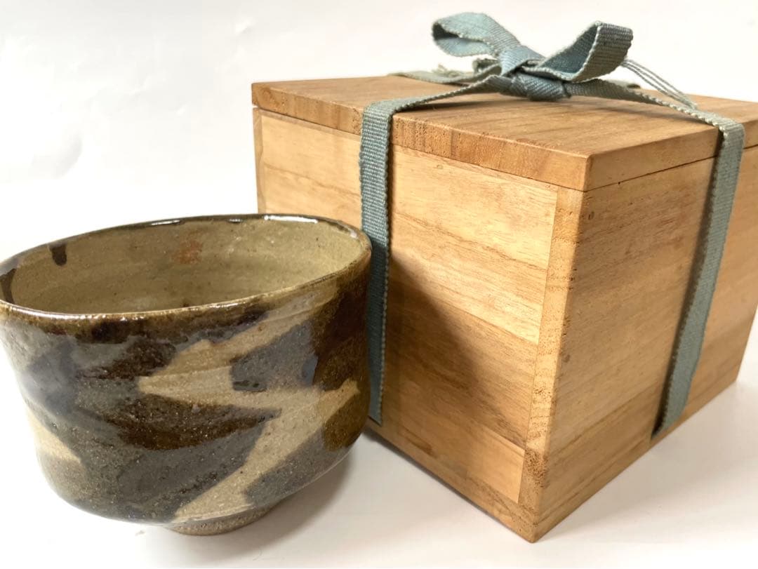 陶芸家　人間国宝　濱田庄司　浜田庄司　？　茶碗　鉄絵　稲妻