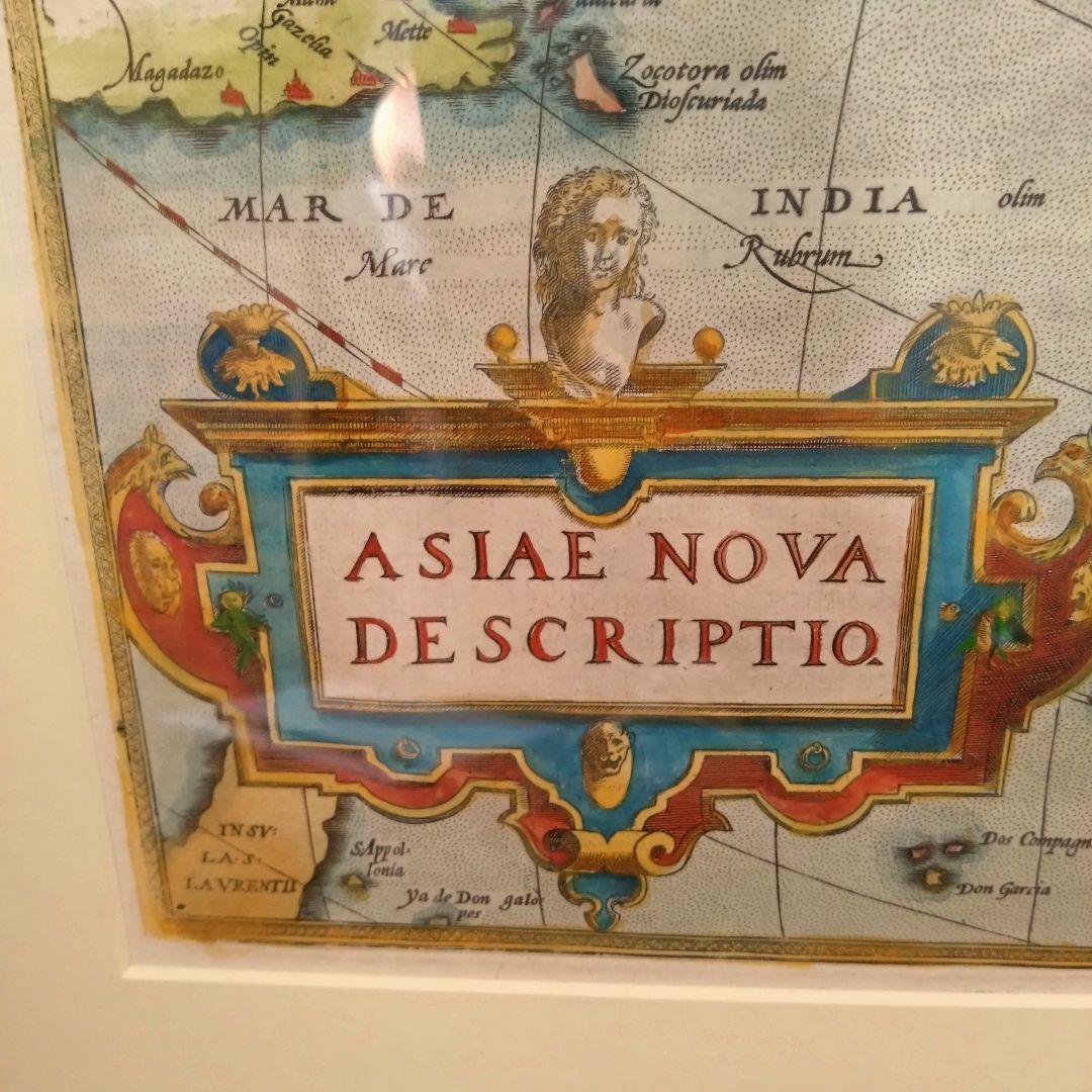 《値下げOK》真作 ジョナサン・ポッター社 オルテリウス「アジア図」希少品 額装