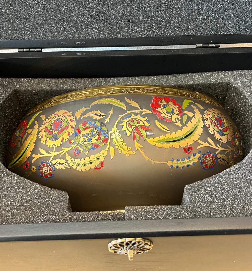 【超美品】トルコ　金彩　エナメル彩　ボウル　花瓶　フラワーベース