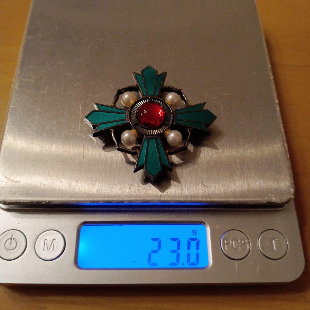 【レア 完品】交通栄誉章 緑十字 金章 共箱 綬付  純銀 勲章 徽章 記念章