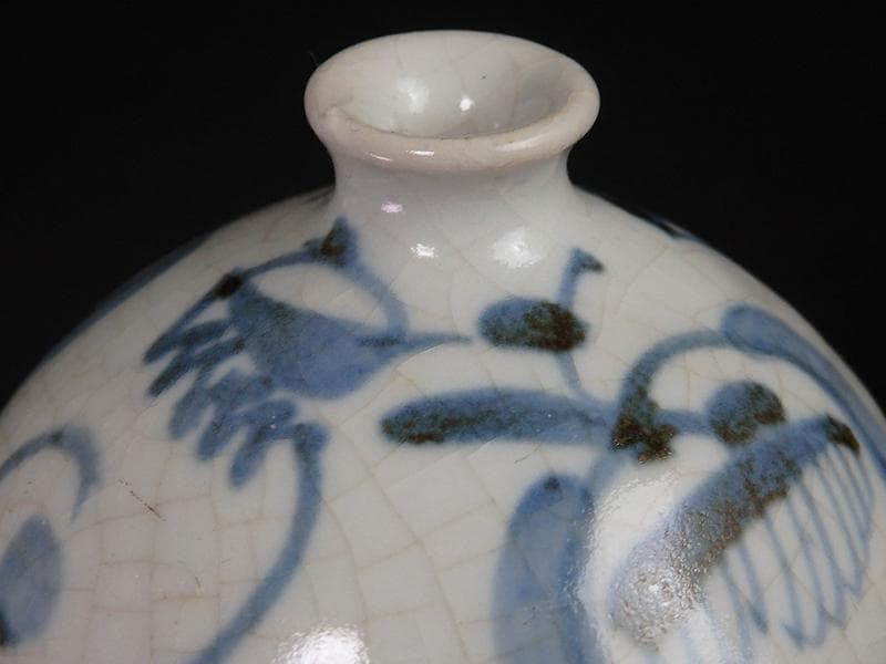 古伊万里　染付　油壷　E413AS-CHg