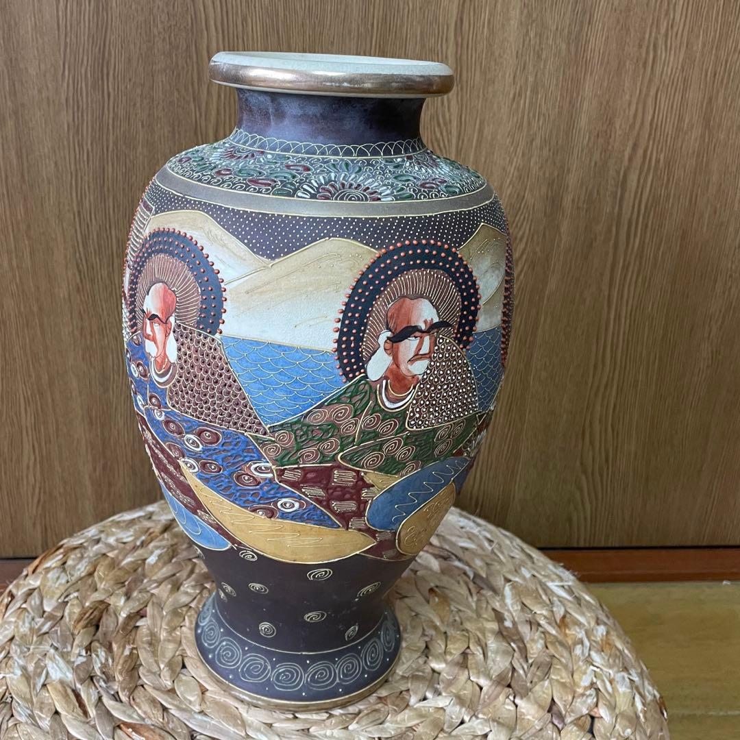 骨董品　アンティーク 時代物　薩摩焼 花瓶