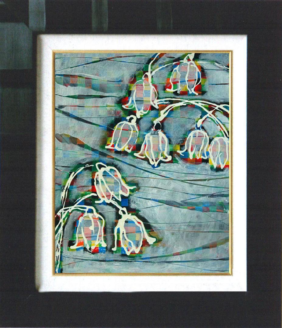 油絵 菅家令子 絵 絵画 インテリア F4-090116 花 すずらん