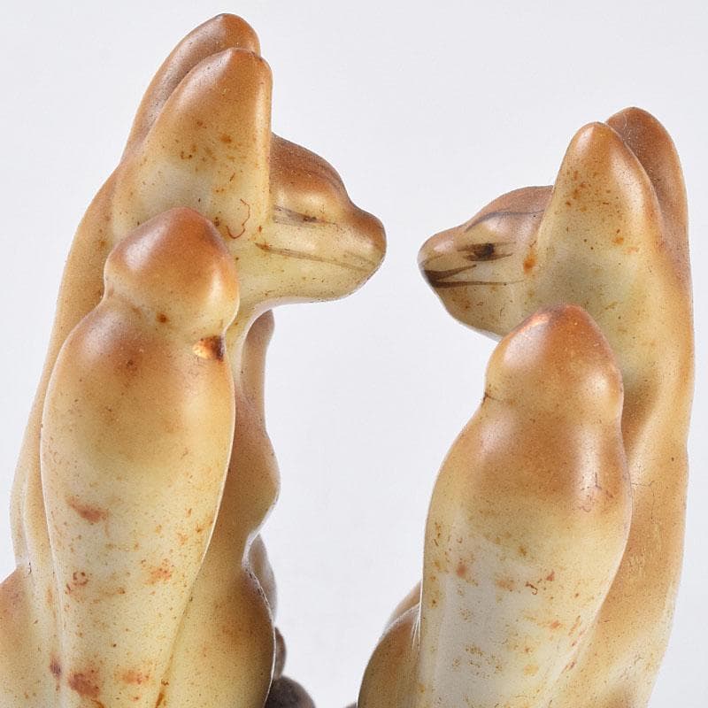 陶器製　色絵金彩　お稲荷さん　狐　3点まとめて　C　R9213