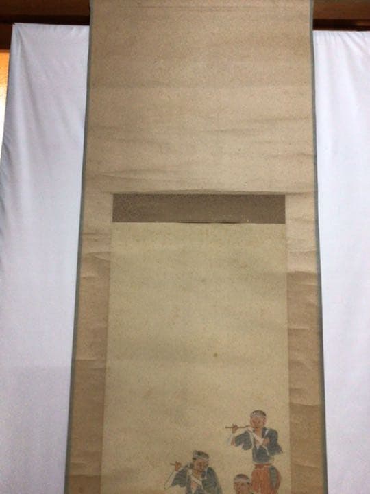 掛け軸　獅子舞　共箱付き。。。