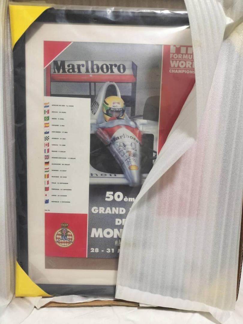 ◆アイルトンセナ F1 モナコGP オフィシャルポスター　1992年