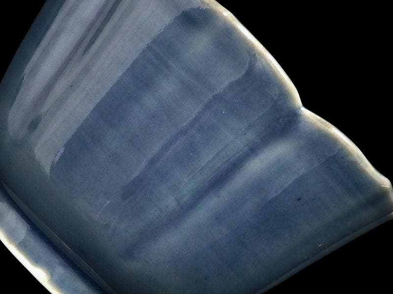 古伊万里　瑠璃　輪花向付　F477AS-DBo