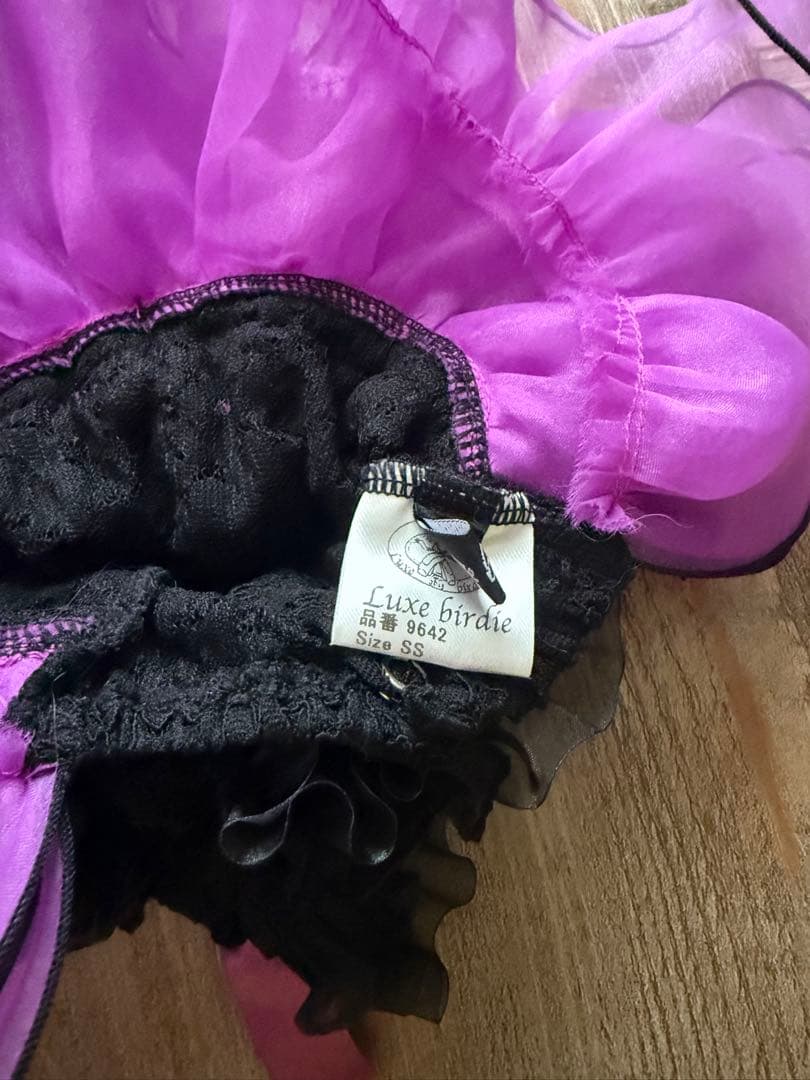 専用出品Luxe Birdie フリル付きドレス SSサイズ 黒と紫