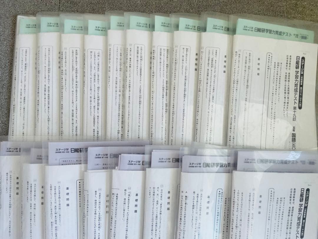 日能研 5年 学習力育成テストほか 1年分