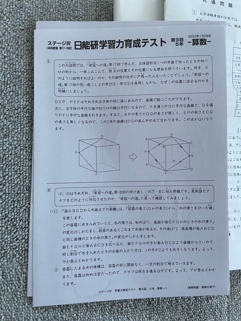 日能研 5年 学習力育成テストほか 1年分