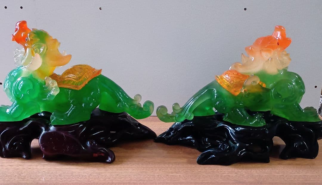 獅子の置物　縁起物